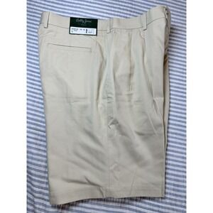 Bobby Jones Men's Khaki Golf Shorts Size 36 Flat Front Dress Casual
